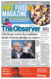 The Observer () Newspaper Front Page for 23 April 2017