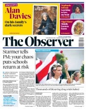The Observer () Newspaper Front Page for 23 August 2020