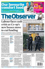 The Observer () Newspaper Front Page for 24 November 2013