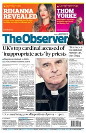 The Observer () Newspaper Front Page for 24 February 2013