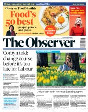 The Observer () Newspaper Front Page for 24 February 2019