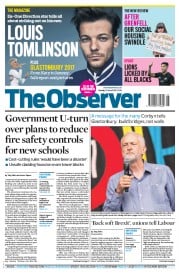 The Observer () Newspaper Front Page for 25 June 2017