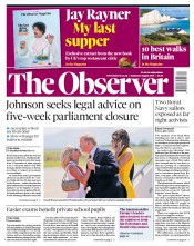 The Observer () Newspaper Front Page for 25 August 2019