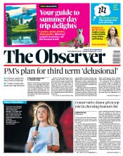 The Observer () Newspaper Front Page for 26 June 2022