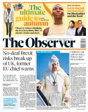 The Observer () Newspaper Front Page for 26 August 2018