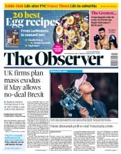 The Observer () Newspaper Front Page for 27 January 2019