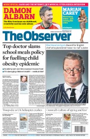 The Observer () Newspaper Front Page for 27 April 2014