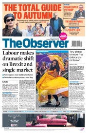 The Observer () Newspaper Front Page for 27 August 2017
