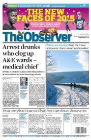 The Observer () Newspaper Front Page for 28 December 2014