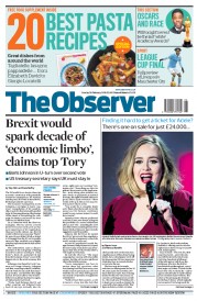 The Observer () Newspaper Front Page for 28 February 2016