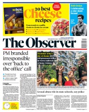 The Observer () Newspaper Front Page for 28 March 2021