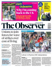The Observer () Newspaper Front Page for 28 August 2022