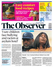 The Observer () Newspaper Front Page for 29 January 2023