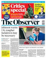 The Observer () Newspaper Front Page for 29 March 2020