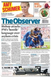 The Observer () Newspaper Front Page for 2 August 2015