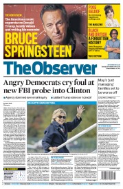 The Observer () Newspaper Front Page for 30 October 2016