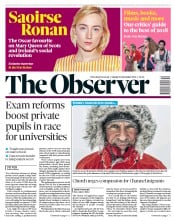 The Observer () Newspaper Front Page for 30 December 2018