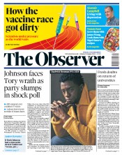 The Observer () Newspaper Front Page for 30 August 2020