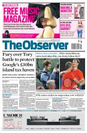 The Observer () Newspaper Front Page for 31 January 2016