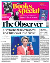 The Observer () Newspaper Front Page for 31 January 2021