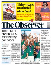 The Observer () Newspaper Front Page for 3 November 2019