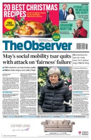 The Observer () Newspaper Front Page for 3 December 2017