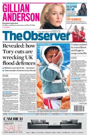 The Observer () Newspaper Front Page for 3 January 2016
