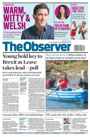 The Observer () Newspaper Front Page for 3 April 2016