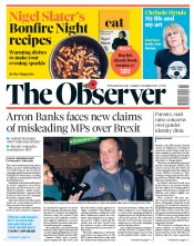 The Observer () Newspaper Front Page for 4 November 2018