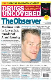 The Observer () Newspaper Front Page for 5 October 2014