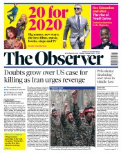 The Observer () Newspaper Front Page for 5 January 2020