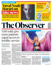 The Observer () Newspaper Front Page for 5 August 2018