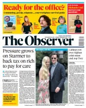 The Observer () Newspaper Front Page for 5 September 2021