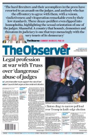 The Observer () Newspaper Front Page for 6 November 2016