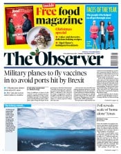 The Observer () Newspaper Front Page for 6 December 2020