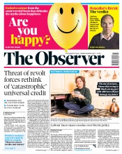 The Observer () Newspaper Front Page for 6 January 2019