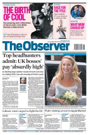 The Observer () Newspaper Front Page for 6 March 2016
