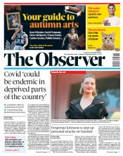 The Observer () Newspaper Front Page for 6 September 2020