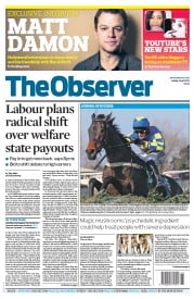 The Observer () Newspaper Front Page for 7 April 2013