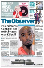 The Observer () Newspaper Front Page for 7 June 2015
