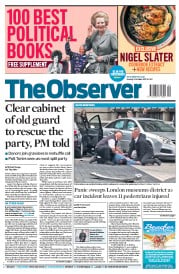 The Observer () Newspaper Front Page for 8 October 2017