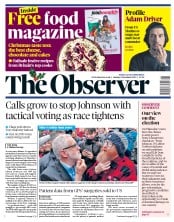 The Observer () Newspaper Front Page for 8 December 2019