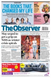 The Observer () Newspaper Front Page for 8 January 2017