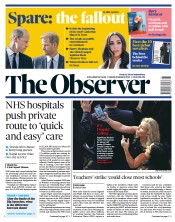 The Observer () Newspaper Front Page for 8 January 2023