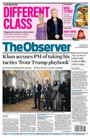 The Observer () Newspaper Front Page for 8 May 2016