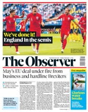 The Observer () Newspaper Front Page for 8 July 2018