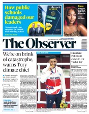 The Observer () Newspaper Front Page for 8 August 2021
