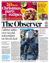 The Observer () Newspaper Front Page for 9 December 2018
