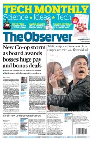 The Observer () Newspaper Front Page for 9 March 2014