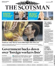 The Scotsman () Newspaper Front Page for 10 October 2016